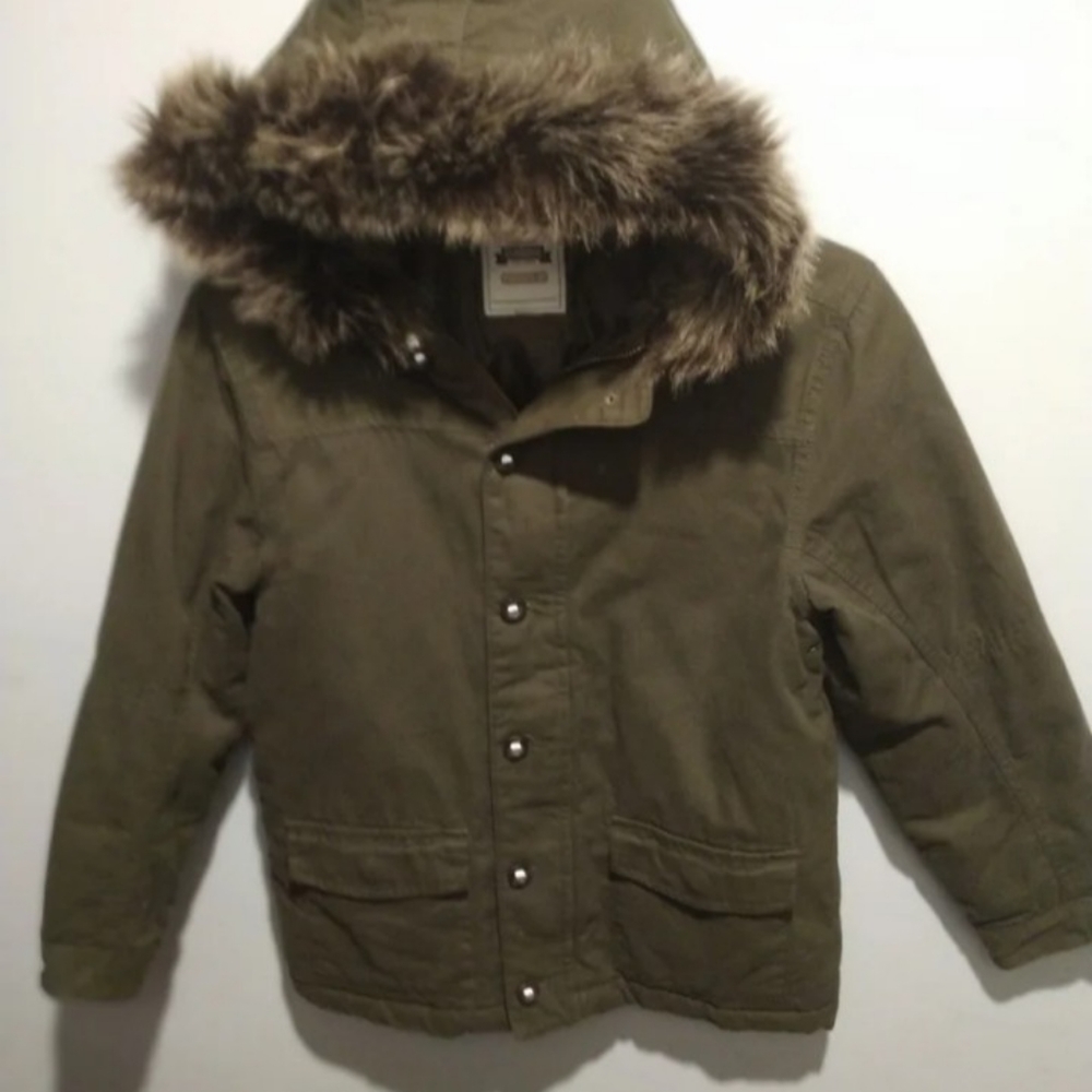 Authentic Gymboree Girls Fur-Trimed Parka 10/12